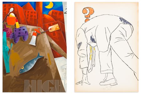 EMILIO TADINI (1927-2002) - Lotto unico di 2 opere