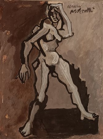 PEVERELLI CESARE Milano (30/05/1922) 2000 Nudo 1943 Tempera su cartone...