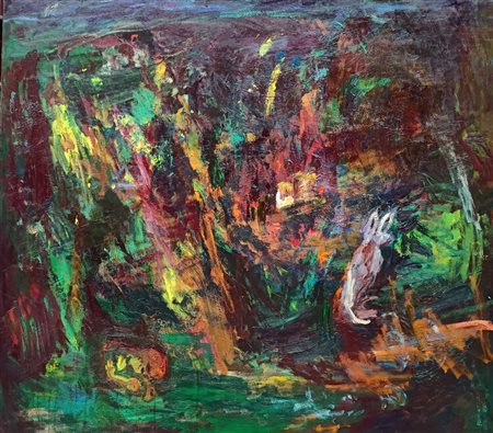 TRECCANI ERNESTO Milano (Mi) 1920 La notte di Gropparello 1960 Olio su tela...