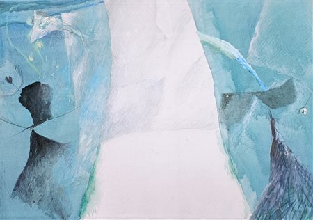 RACITI MARIO Milano (Mi) 1934 Presenze assenze 1977 Olio su tela 70,00x100,00...