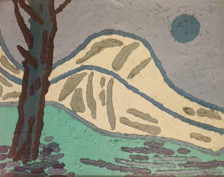 NASTASIO ALESSANDRO Milano (Mi) 1934 Paesaggio 1970 Olio e sabbia su tela...