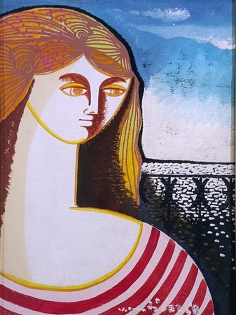 DI CARLO VITTORIO MARIA San Marco in Lamis (Fg) 1938 Figura 1980 Olio su tela...