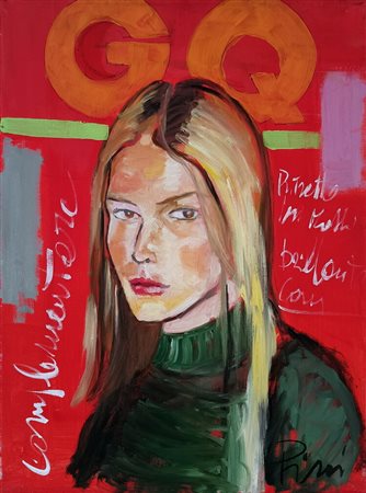 PINI ALFREDO Mirandola (Re) 1958 Senza titolo Olio su tela 40,00x30,00...