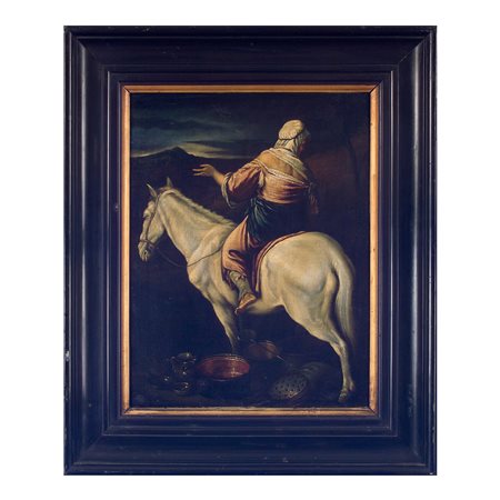 Jacopo Da Ponte (Bassano del Grappa 1510 - 1592), detto Jacopo Bassano, bottega di, Figura femminile a cavallo