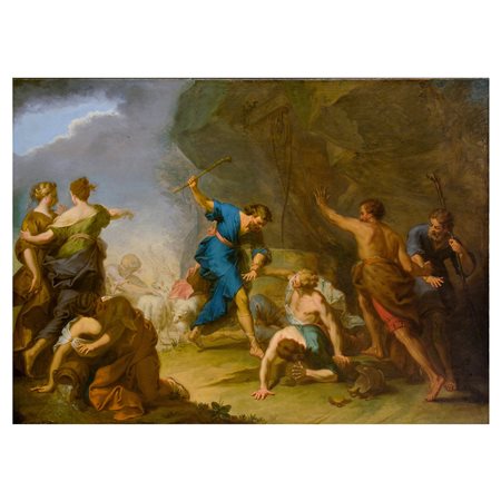 Nicolas Bertin (Parigi 1667 – 1736), Mosè difende le figlie di Jetro