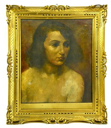 Francesco Filippini RITRATTO FEMMINILE olio su tela, cm 45x39 Provenienza...