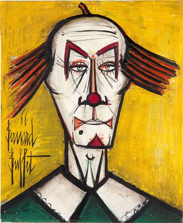 BERNARD BUFFET, Clown fond jaune, 1966

