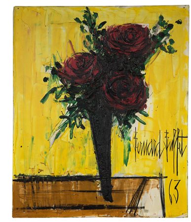 BERNARD BUFFET, Bouquet de roses, 1963
