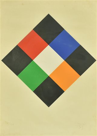 Ignoto COMPOSIZIONE serigrafia, cm 70x50; es. 30/75 indistintamente firmato,...