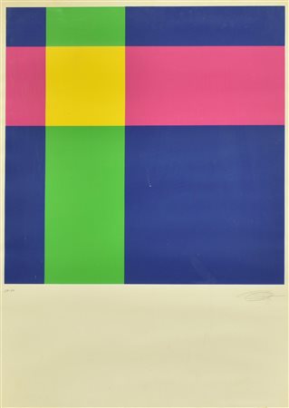 Ignoto COMPOSIZIONE serigrafia, cm 70x50; es. 58/80 indistantamente firmato e...