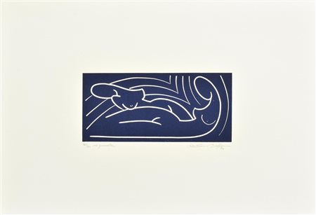 Giovanni Boffa LE GEMELLE linoleumgrafia su carta, cm 33,5x48,5; es. 30/30...