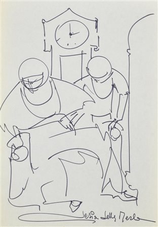 Gianni Sesia della Merla CONFESSIONE pennarello su carta, cm 30x21 firma sul...