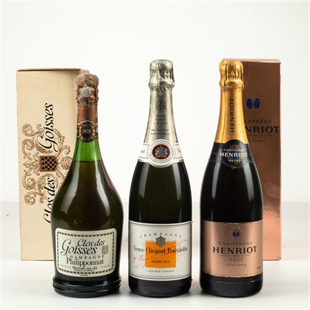 Philipponnat, Champagne Clos de Goisses Henriot, Champagne Brut Rosé Veuve Clicquot, Champagne Demi Sec