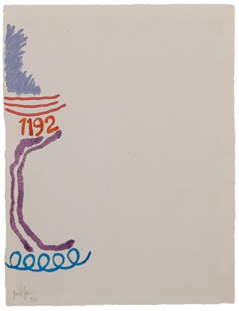 GIORGIO  GRIFFA, Tre linee con arabesco n. 1192, 1994