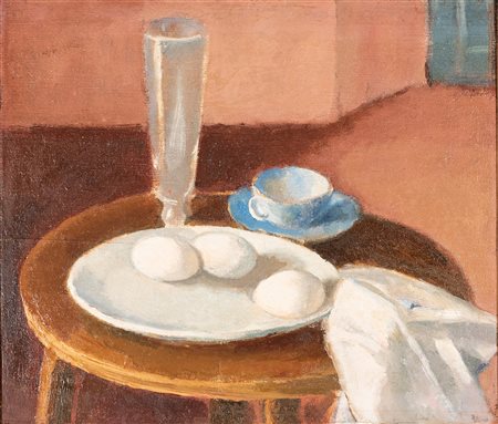 VIRGILIO GUIDI, Natura morta con bicchiere, 1913