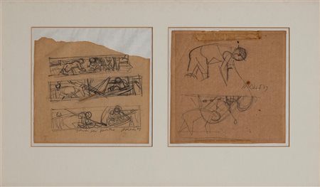 ARMANDO PIZZINATO, Studi per pescatori - Studi di figure, 1949