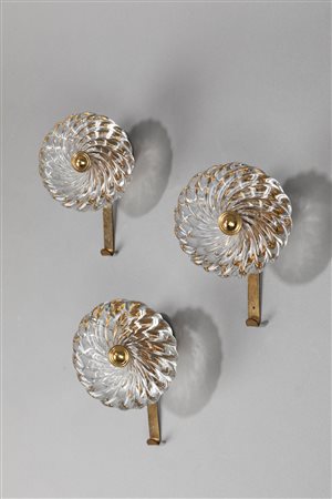 Seguso - Serie di tre attaccapanni, 1950 ca.