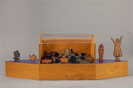 Ugo Nespolo (Mosso 1941)  - Arca di Noè, 1973