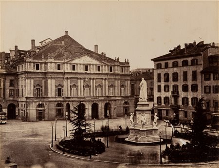 Anonimo - Milano, Monumento a Leonardo da Vinci e Teatro alla Scala, 1970s