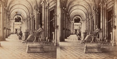 Giuliano Ansiglioni - Roma, secondo corridoio della Biblioteca Vaticana, 1850s/1860s