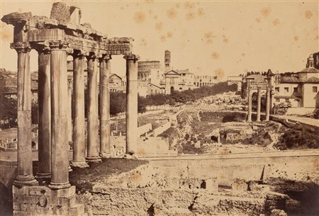 Robert MacPherson (attribuito a) (1814-1872)  - Roma, il Foro, 1860s
