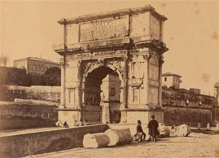 Robert MacPherson (attribuito a) (1814-1872)  - Senza titolo (Roma, Arco di Tito), 1860s