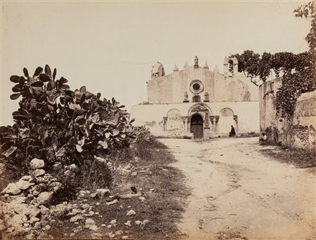 Robert Rive (attribuito a) (1817-1868)  - Siracusa, Chiesa di S. Giovanni, entrata alle catacombe, 1860s
