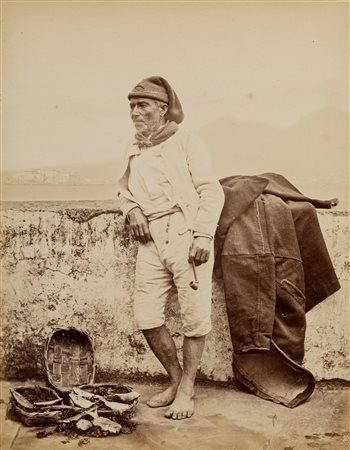 Carlo Naya (attribuito a) (1816-1882)  - Fish merchant, Naples, 1870s