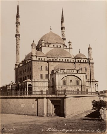 Félix Bonfils (1831-1885)  - Le Caire, Mosquée de Mohamet Ali ; Mosquée de sultan Kaoulun exterièur, 1880s