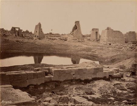 Félix Bonfils (1831-1885)  - Karnak, Vue générale des ruines ; Temple de Touthmés III, 1880s