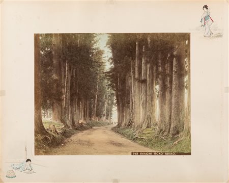 Kimbei Kusakabe (attribuito a) (1841-1934)  - Imaichi road Nikko, 1880s
