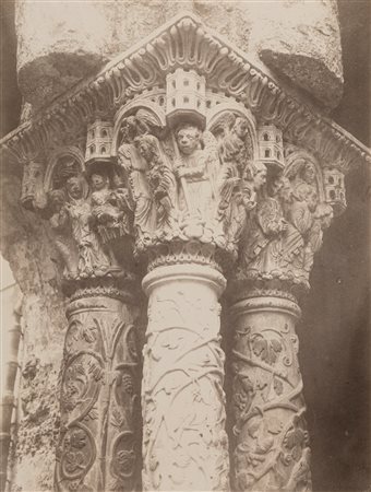 Giovanni Crupi (attribuito a) - Baron Wilhelm von Gloeden (attribuito a) (1856-1931, 1859-1925)  - Senza titolo (Monreale, colonne del Chiostro), 1890s