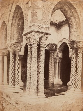 Giovanni Crupi (1859-1925)  - Monreale, dettagli cortile cattedrale, 1890s