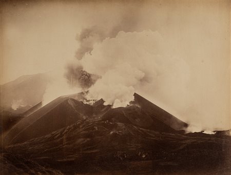 Mauro Ledru (1852-1901)  - Etna, bocca di lava vista da 100m dal Monte Nero, 1892