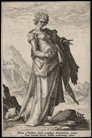 Jacob Matham (1571-1631) da Hendrik Goltzius (1558-1617): ANNA, MADRE DI SAMUEL