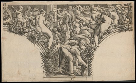 Alexandre Betou (1607 c. -1693) da Francesco Primaticcio (1504-1570): GALERIE DES PEINTURES QUI SONT DANS LA SALLE DU BAL À FONTAINEBLEAU