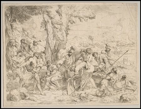 Giovanni Benedetto Castiglione (1609-1664): RACHEL CHE NASCONDE GLI IDOLI DI LABANO