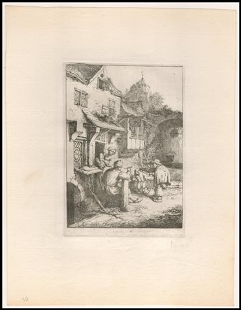 Adriaen van Ostade (1610-1685): SCENA ALL'APERTO