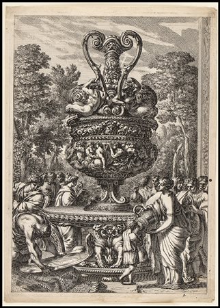 Jean Le Pautre (1618- 1682): VASO MONUMENTALE DECORATO CON DIVINITÀ MARINE