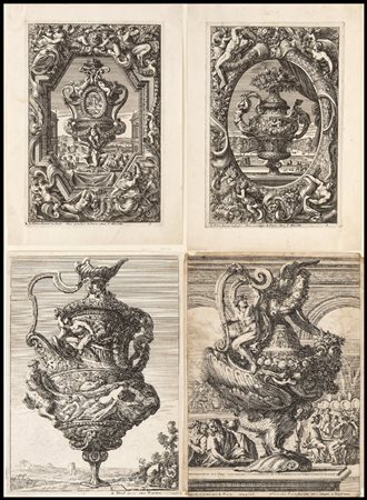 Jean Le Pautre (1618- 1682): LOTTO DI QUATTRO ACQUEFORTI
