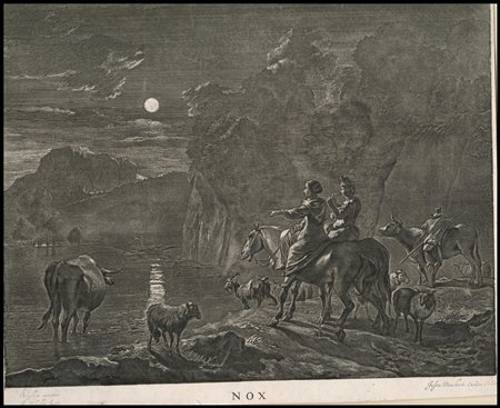 Johannes Visscher (1633-1712) da Nicolaes Berchem (1621-1683): NOX