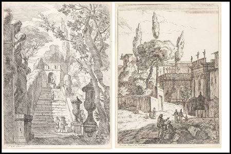 Jan Frans van Bloemen  detto Orizzonte (1662-1749): DUE VEDUTE DI ROMA 