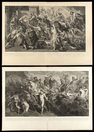 Jean Marc Nattier (1685-1766) da Rubens: LA GALLERIE DU PALAIS DU LUXEMBOURG -- LOTTO DI 2 TAVOLE 