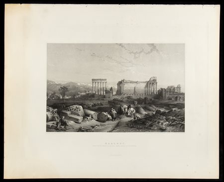 John Pye, the younger (1782-1874) da David Roberts (1796-1864): BAALBEC, 1849