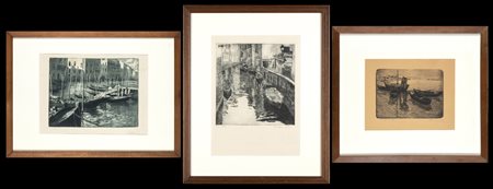 LOTTO DI TRE VEDUTE DI VENEZIA 