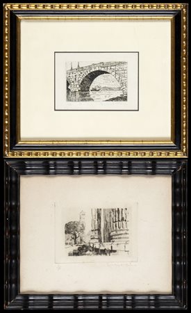 Giorgio Hinna (1892-1946): LOTTO DI DUE ACQUAFORTI 