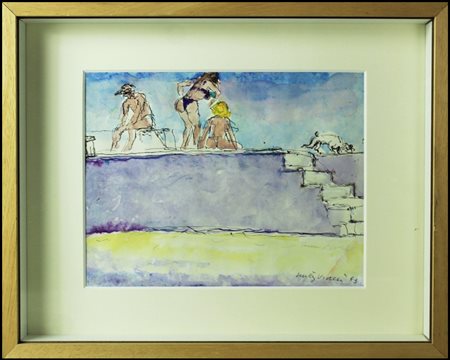 PIACESI WALTER Ascoli Piceno 1929 - Fermignano (PU) 2022 "Lungo il molo"