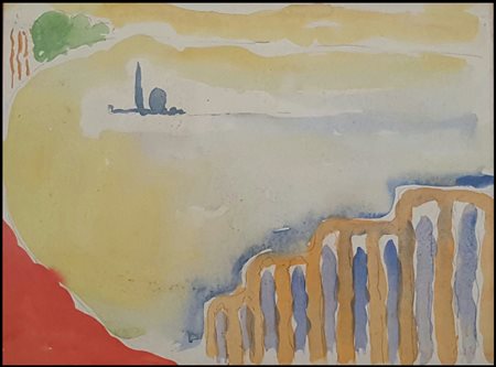 GUIDI VIRGILIO Roma 1891 - Venezia 1984 "San Giorgio in laguna a Venezia"