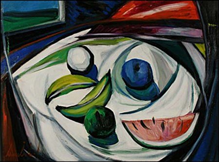 LAMBERTI LAMBERTO Brescia 1925 - 2003 "Composizione frutta"