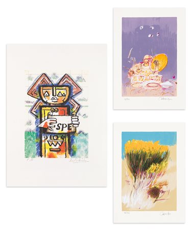 AUTORI VARI (KODRA E CAZZANIGA) - Lotto unico di 3 litografie